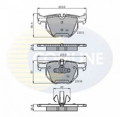 COMLINE cbp01671 -  Комплект тормозных колодок, дисковый тормоз