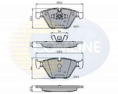 COMLINE cbp01700 -  Комплект тормозных колодок, дисковый тормоз