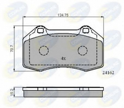 COMLINE cbp01703 -  Комплект тормозных колодок, дисковый тормоз