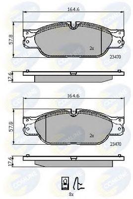 COMLINE cbp01704 -  Комплект тормозных колодок, дисковый тормоз