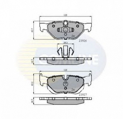 COMLINE cbp01708 -  Комплект тормозных колодок, дисковый тормоз