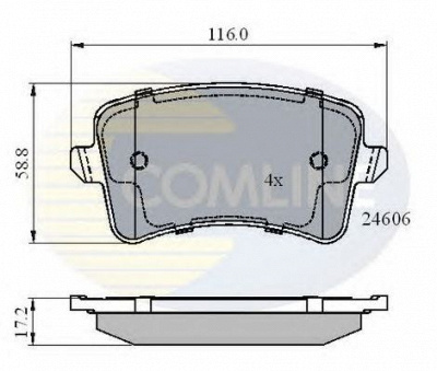 COMLINE cbp01709 -  Комплект тормозных колодок, дисковый тормоз