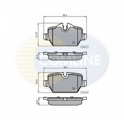 COMLINE cbp01710 -  Комплект тормозных колодок, дисковый тормоз
