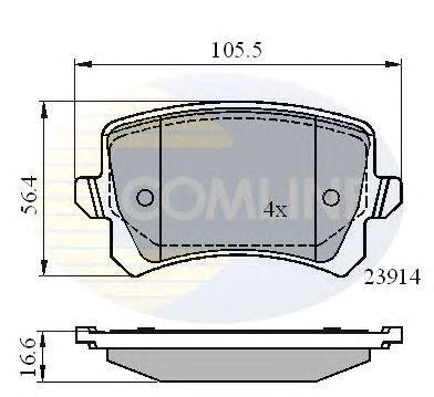 COMLINE cbp01712 -  Комплект тормозных колодок, дисковый тормоз