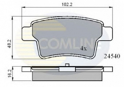 COMLINE cbp01713 -  Комплект тормозных колодок, дисковый тормоз