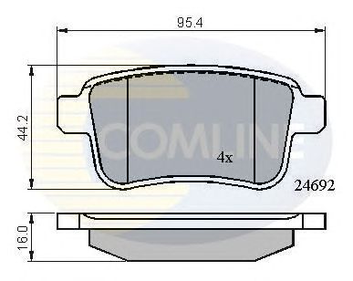 COMLINE cbp01715 -  Комплект тормозных колодок, дисковый тормоз