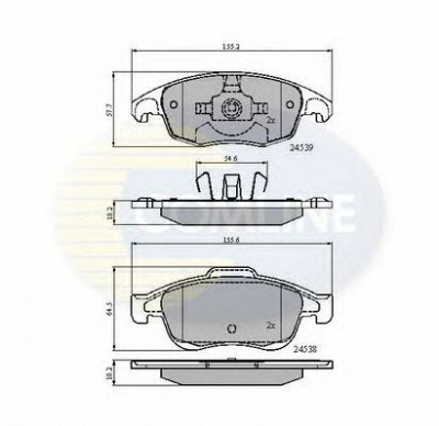 COMLINE cbp01719 -  Комплект тормозных колодок, дисковый тормоз