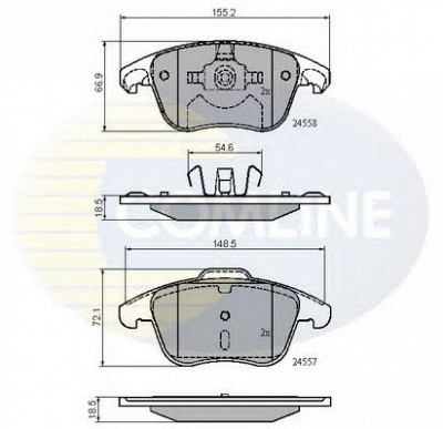 COMLINE cbp01720 -  Комплект тормозных колодок, дисковый тормоз