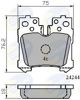 COMLINE cbp01722 -  Комплект тормозных колодок, дисковый тормоз