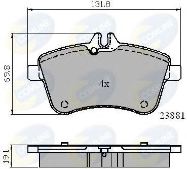 COMLINE cbp01723 -  Комплект тормозных колодок, дисковый тормоз