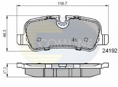 COMLINE cbp01726 -  Комплект тормозных колодок, дисковый тормоз