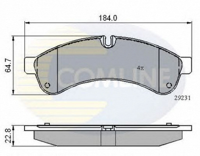 COMLINE cbp01727 -  Комплект тормозных колодок, дисковый тормоз