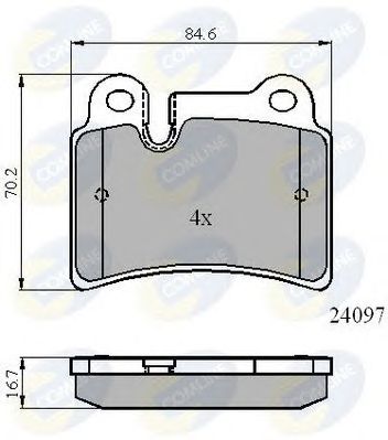 COMLINE cbp01728 -  Комплект тормозных колодок, дисковый тормоз