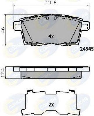 COMLINE cbp01731 -  Комплект тормозных колодок, дисковый тормоз