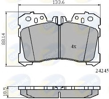 COMLINE cbp01733 -  Комплект тормозных колодок, дисковый тормоз