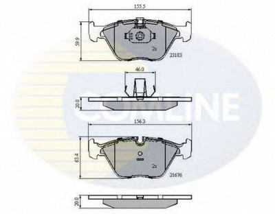 COMLINE cbp01744 -  Комплект тормозных колодок, дисковый тормоз