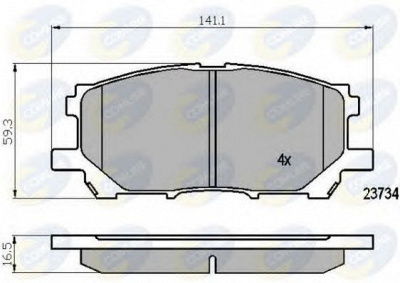 COMLINE cbp01750 -  Комплект тормозных колодок, дисковый тормоз