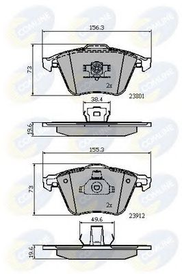 COMLINE cbp01752 -  Комплект тормозных колодок, дисковый тормоз