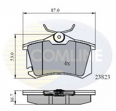 COMLINE cbp01761 -  Комплект тормозных колодок, дисковый тормоз