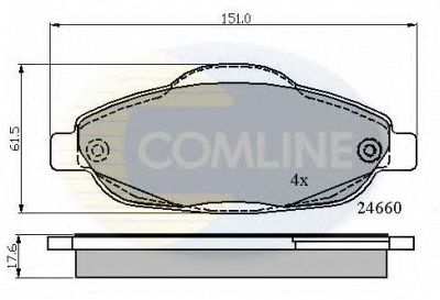 COMLINE cbp01765 -  Комплект тормозных колодок, дисковый тормоз