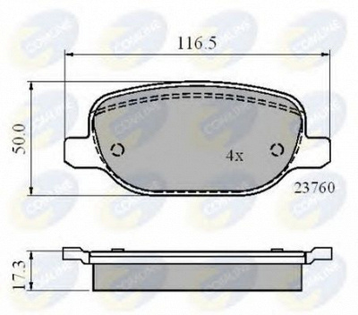 COMLINE cbp01769 -  Комплект тормозных колодок, дисковый тормоз