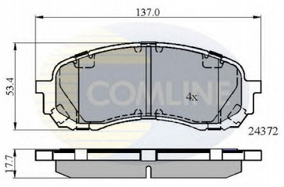 COMLINE cbp01778 -  Комплект тормозных колодок, дисковый тормоз