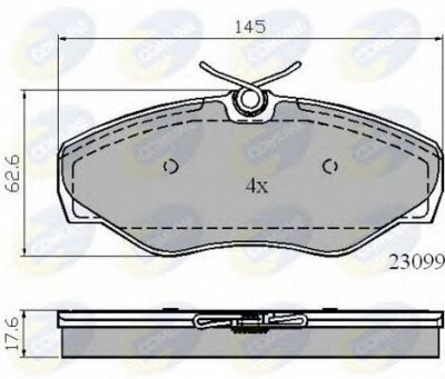 COMLINE cbp01780 -  Комплект тормозных колодок, дисковый тормоз
