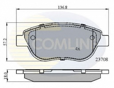 COMLINE cbp01783 -  Комплект тормозных колодок, дисковый тормоз