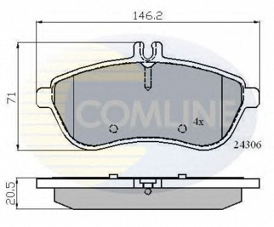 COMLINE cbp01786 -  Комплект тормозных колодок, дисковый тормоз