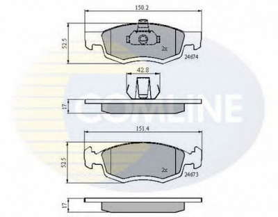 COMLINE cbp01791 -  Комплект тормозных колодок, дисковый тормоз