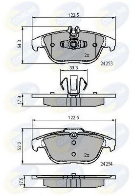 COMLINE cbp01792 -  Комплект тормозных колодок, дисковый тормоз