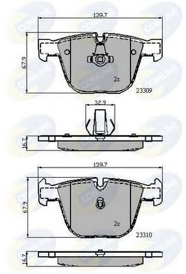 COMLINE cbp01794 -  Комплект тормозных колодок, дисковый тормоз