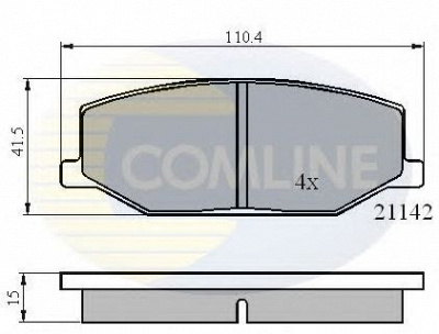 COMLINE cbp0195 -  Комплект тормозных колодок, дисковый тормоз