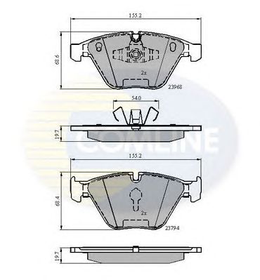 COMLINE cbp02011 -  Комплект тормозных колодок, дисковый тормоз