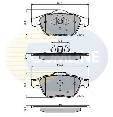 COMLINE cbp02020 -  Комплект тормозных колодок, дисковый тормоз