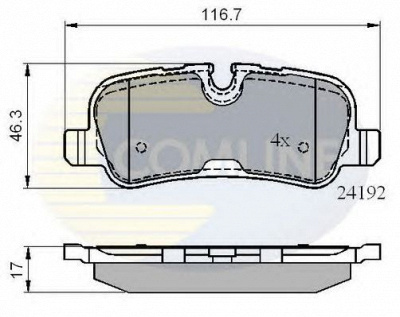 COMLINE cbp02021 -  Комплект тормозных колодок, дисковый тормоз