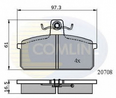 COMLINE cbp0204 -  Комплект тормозных колодок, дисковый тормоз