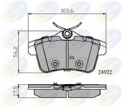 COMLINE cbp02045 -  Комплект тормозных колодок, дисковый тормоз