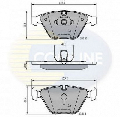 COMLINE cbp02100 -  Комплект тормозных колодок, дисковый тормоз