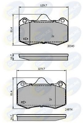 COMLINE cbp02107 -  Комплект тормозных колодок, дисковый тормоз
