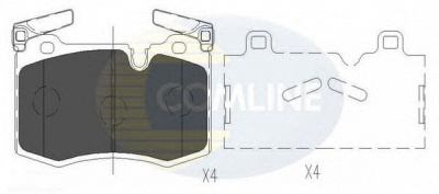 COMLINE cbp02109 -  Комплект тормозных колодок, дисковый тормоз