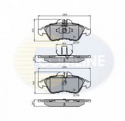 COMLINE cbp0212 -  Комплект тормозных колодок, дисковый тормоз