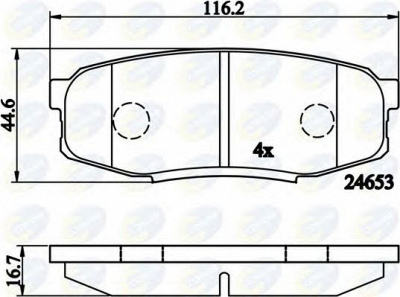 COMLINE cbp02124 -  Комплект тормозных колодок, дисковый тормоз