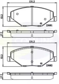 COMLINE cbp02126 -  Комплект тормозных колодок, дисковый тормоз