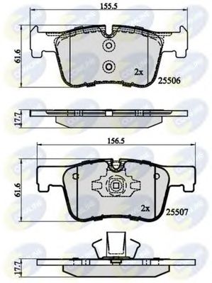 COMLINE cbp02130 -  Колодки тормозные дисковые передние, комплект