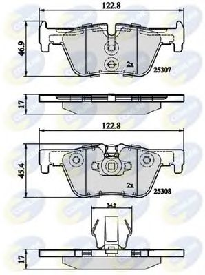 COMLINE cbp02131 -  Комплект тормозных колодок, дисковый тормоз