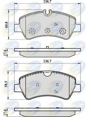 COMLINE cbp02143 -  Комплект тормозных колодок, дисковый тормоз