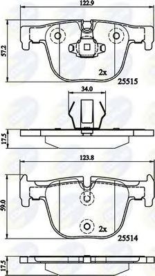 COMLINE cbp02147 -  Комплект тормозных колодок, дисковый тормоз