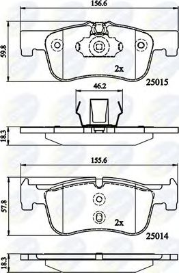 COMLINE cbp02148 -  Комплект тормозных колодок, дисковый тормоз