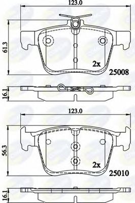 COMLINE cbp02156 -  Комплект тормозных колодок, дисковый тормоз